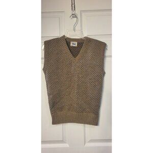 Boys Vintage JCPenney The Fox V-neck Tan Sweater Vest 18 Light Academia Poetcore